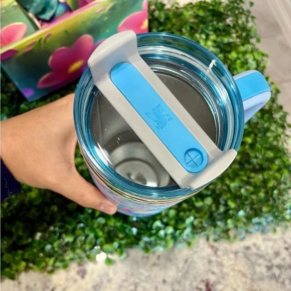 Customized Stanley Light Blue Tumbler with Stitch and Heart Design - Picture 5 of 6